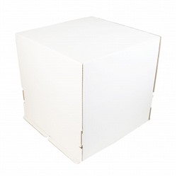 Коробка для торта картонная 42*42*45 см, Белая