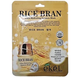 EKEL Маска тканевая д/лица с рисовыми отрубями  Rice Bran Ultra Hydrating 25мл