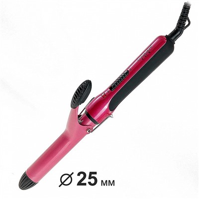 Щипцы для завивки волос 25 Вт, 25 мм DELTA LUX DL-0627 розовые с черным