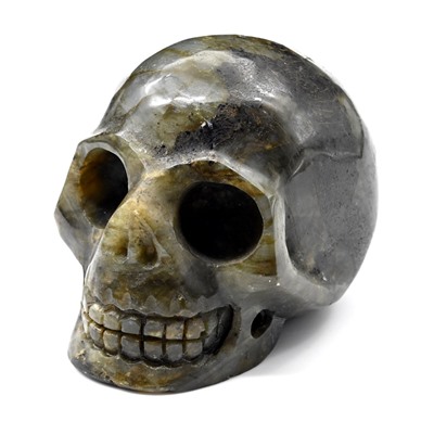 Резной череп из лабрадора  97*70*74мм, 732г