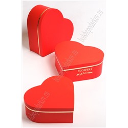 Коробки сердечко 3 в 1, 28,5*26*11 см (SF-7164) красный