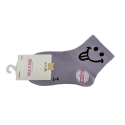Носки  Для девочек MAXBS (88%хлопок,10%полиам,2%лайкра) Смайл-улыбка (1-4) 120-13