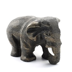 Скульптура из кальцита "Слон хобот вниз" 83*48*58мм.