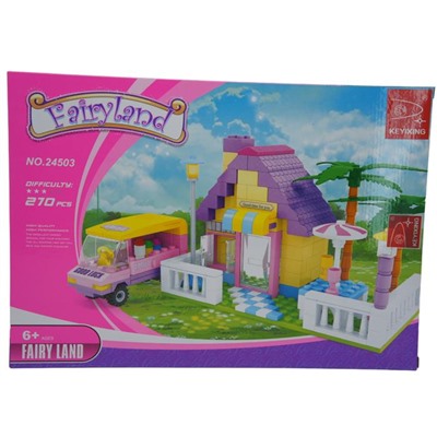 Конструктор Fairy Land 270дет. Кафе и фудтрак 34*24cм  / коробка 24503