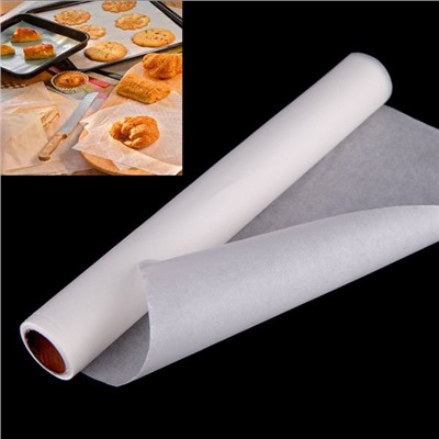 Бумага для выпечки силиконизированная белая 380мм/25метров