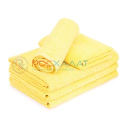 Махровое полотенце с греческим бордюром желтое ПТ-01