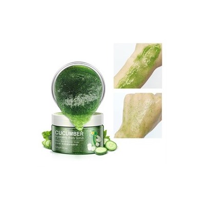 (Срок до 01.07.23) Скраб для тела Bioaqua Cucumber Hydrating Body Cream 120ml Грецкий орех и Огурец