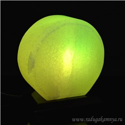 Соляной светильник "Круг" 120*80*140мм 1,5-1,7кг, свечение зелёное