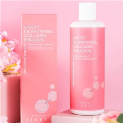 Jigott Омолаживающая эмульсия с коллагеном / Ultimate Real Collagen Emulsion, 300 мл