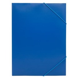Папка на резинке А4 -PRB04BLUE 0.5мм синяя, корешок 15мм (1496680) BURO