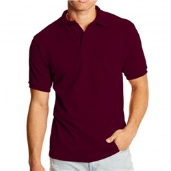 Рубашка-поло с карманом (Fayz-M), пике, бордовый