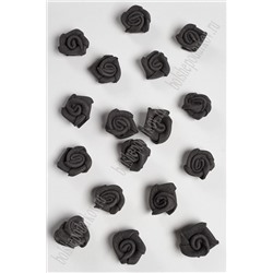Головки цветов "Роза" 1,5 см (100 шт) SF-033, черный