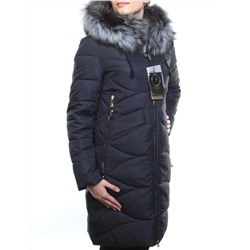 AZ1819HM Пальто женское зимнее (холоффайбер, натуральный мех чернобурки) размер S (42 российский)