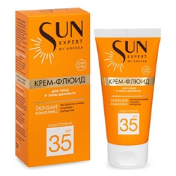 KRASSA SUN EXPERT Крем-флюид д/лица и зоны декольте SPF-35  50мл