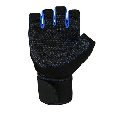 Перчатки без пальцев тактические "IFRIT FOBOS" (цвет черный/синий) РУК-603