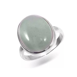 Кольцо из серебра нефрит, К1293