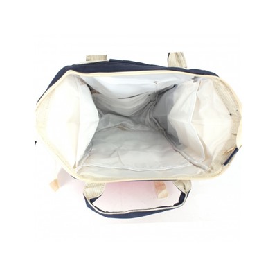 Рюкзак жен текстиль Battr-9026  (для мам),  1отд,  8внут+3внеш/ карм,  беж/син/крас 238248