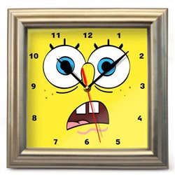 Часы настенные "Спанч Боб" (4), Цвет рамки может быть другим.