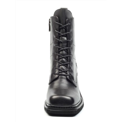 E21B-2A BLACK Ботинки демисезонные женские (натуральная кожа, байка) размер 38