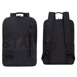 Рюкзак молодежный RQL-313-3/1 черный - черный 28х42х12 см GRIZZLY