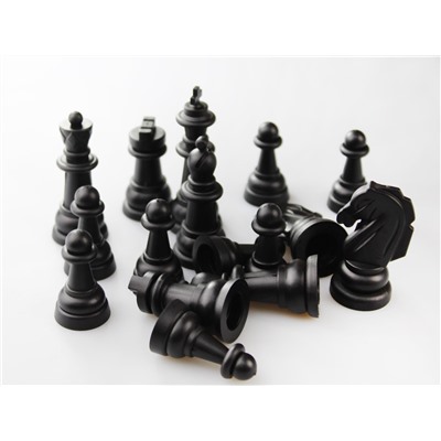 Шашки-шахматы в серой пластиковой коробке (блистер)