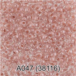 Бисер круглый 1 10/0 2.3 мм 5 г 1-й сорт A047 грязно-розовый (38116) Gamma