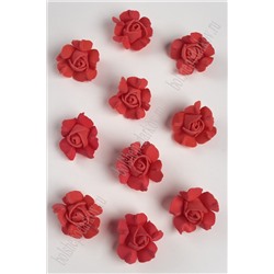 Головки цветов "Роза раскрытая" 30 мм (100 шт) SF-2094, красный