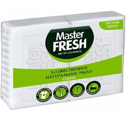 Хозяйственное мыло MASTER FRESH 125г*2  Натуральное белое
