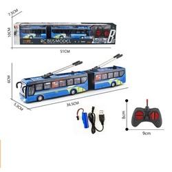Автобус на пульте р/у USB зарядное устройство, свет. эффекты, арт.Y24285101