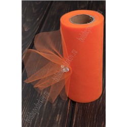 Фатин в шпульках 15 см*25 ярд (SF-603) ярко-оранжевый №25