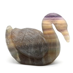 Скульптура из флюорита "Лебедь"105*50*90мм, 708гр  (ручная работа)