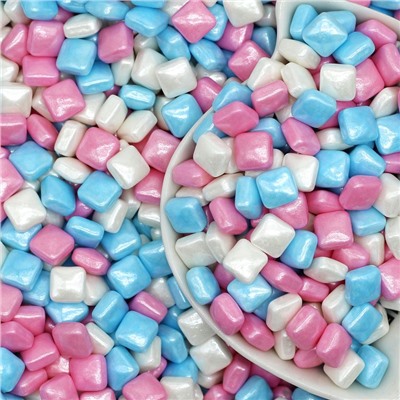 Посыпка кондитерская «Квадратики СМЕСЬ» (бело-розово-голубой) 1 кг