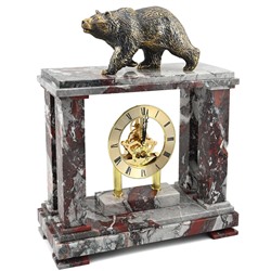 Часы каминные из креноида "Медведь" 300*120*345мм.