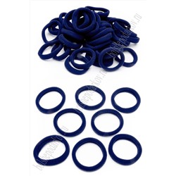Резинки бесшовные для волос "Premium" 4 см (80 шт) SF-7051, темно-синий №8024