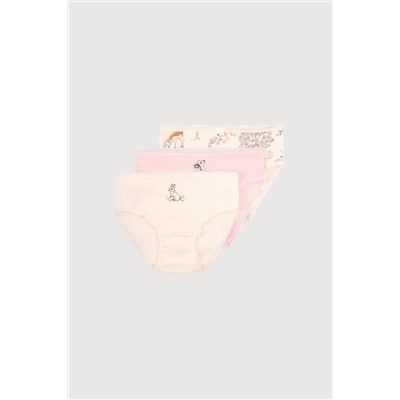Трусы для девочек К1909 (бежево-розовый, сливки, оленёнок)