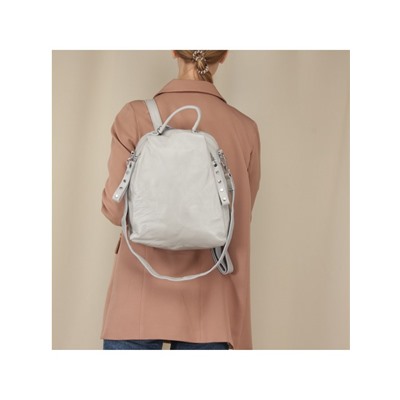 Рюкзак жен натуральная кожа RM-8168,  1 отд,  3внеш,  2внут/карм,  серый 239632