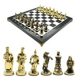 Шахматы ручной работы из камня и бронзы "Турецкие", 350*350мм