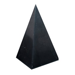 Пирамида из шунгита полированная высокая, размер основания 80-85мм