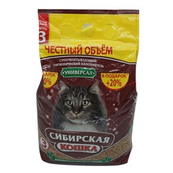 Наполнитель Сибирская кошка Универсал 3л