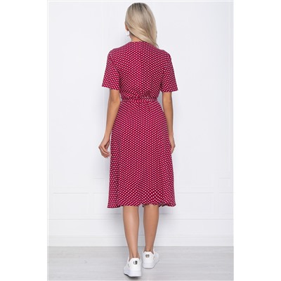 Платье Мода люкс (красное/горох) П10884