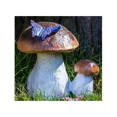 Фигурка Белый гриб с бабочкой  H25 Ф075