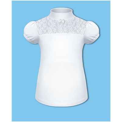Школьный комплект для девочки с белой блузкой и серой юбкой 71672-78053