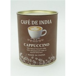 Cafe De India CAPPUCCINO, Bharat Bazaar (100% Натуральный растворимый кофе СО ВКУСОМ КАППУЧЧИНО, Бхарат Базаар), 100 г.