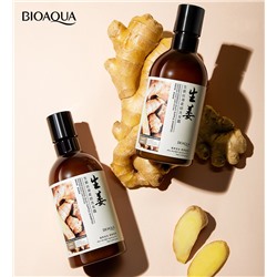 Укрепляющий восстанавливающий шампунь с имбирем Bioaqua Ginger Essence Silky Supple Shampoo, 250 мл.