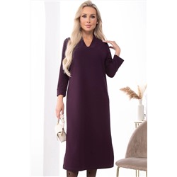 Фиолетовое платье с поясом