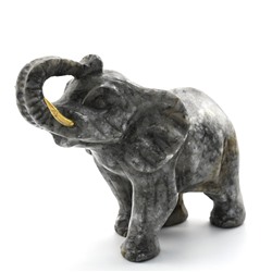 Скульптура из кальцита "Слон идущий м/р" 110*55*90мм
