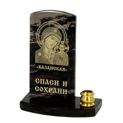 Икона из обсидиана на подставке "Богородица Казанская" 1 свеча 50*27*65мм