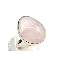 Кольцо розовый кварц "Капля" 21*24 мм., размер-18