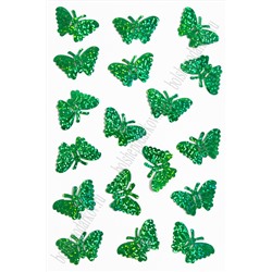 Пайетки "Бабочки" 34*22 мм*50 гр (SF-3071), зеленый