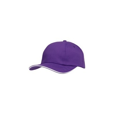 Бейсболка Bizbolka Canopy, фиолетовая с белым кантом